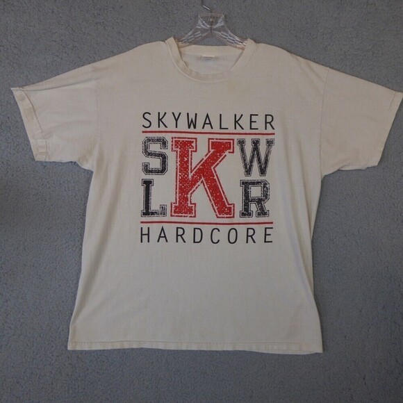 Vintage Skywalker Hardcore Shirt Men's XL White Short Sleeve Crewneck Punk - Picture 1 of 9